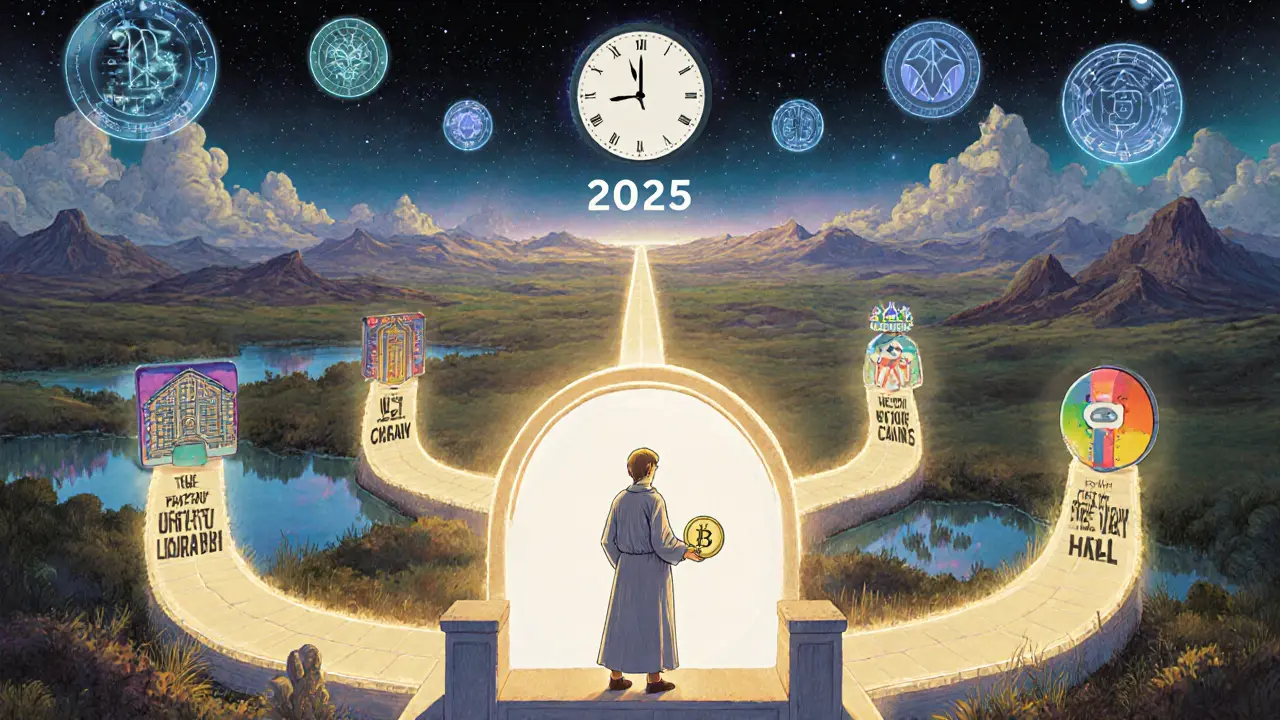 Новичок перед разветвленным путем альткоинов, с небесными проекциями будущего в 2025 году.