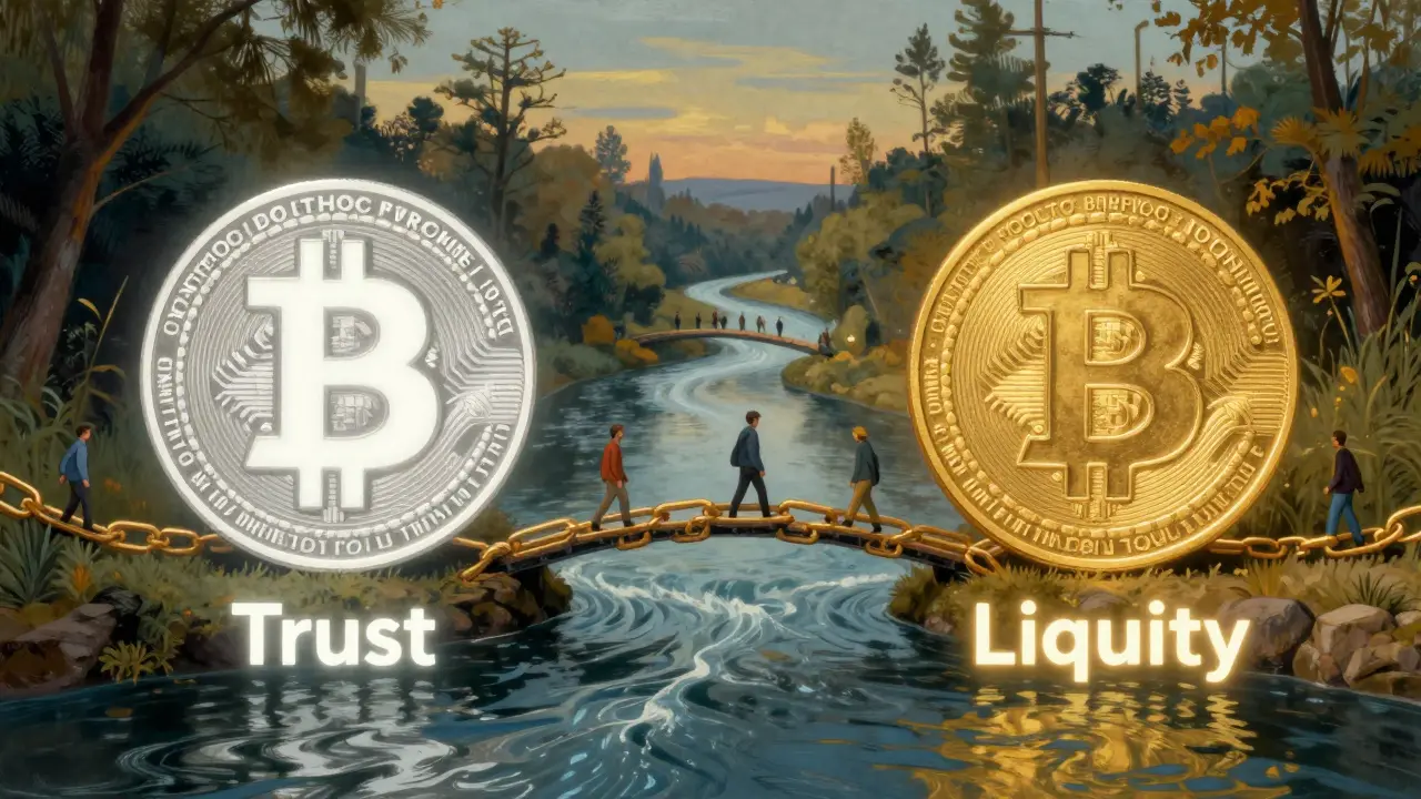 Река USDT между USDC и рынком, показывающая баланс между доверием и ликвидностью.