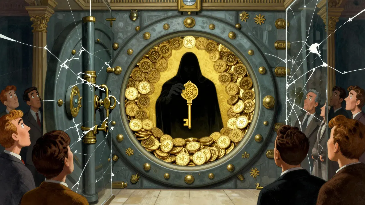 Сокровищница с 100 миллиардами XRP под охраной корпоративной фигуры.