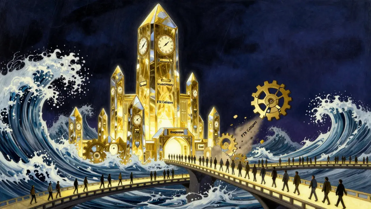 Кристаллическая инфраструктура Solana выдерживает шторм транзакций, а пользователи уверенно идут по световым мостам.